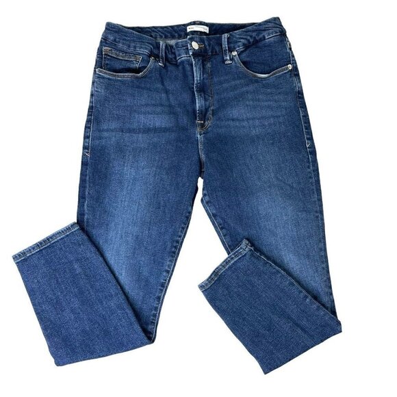 Good American GOOD LEGS SKINNY High Waist Cropped Jeans Stretch Denim sz 14/32 - Picture 1 of 6